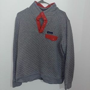 Grey Quilted Patagonia Quarter Button Up